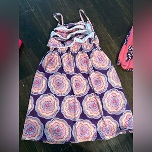 Floral Purple and Pink Kids Dress